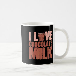 Caneca De Café Eu Adoro Chocolate Comida De Leite Comendo Cotas D