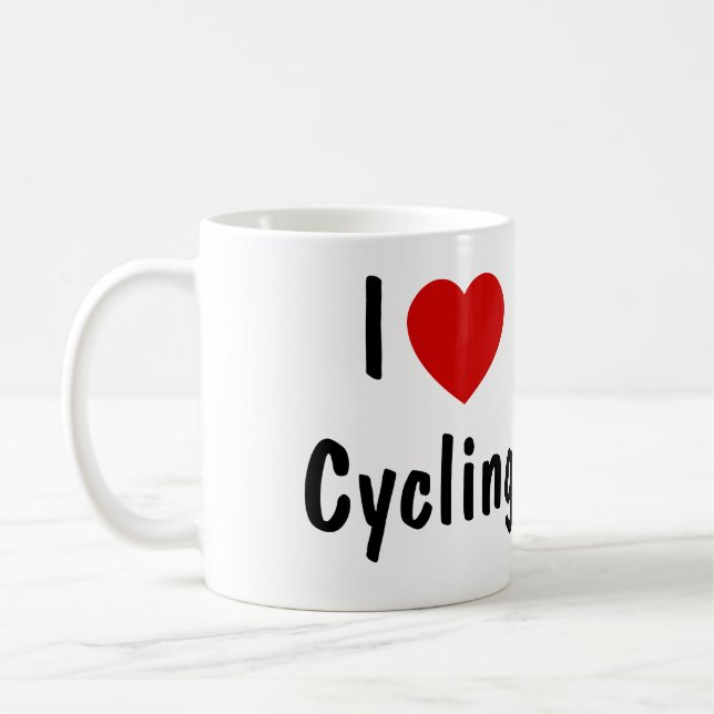 Caneca De Café Eu Adoro Ciclismo (Esquerda)