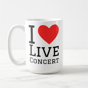 Caneca De Café Eu adoro concertos ao vivo