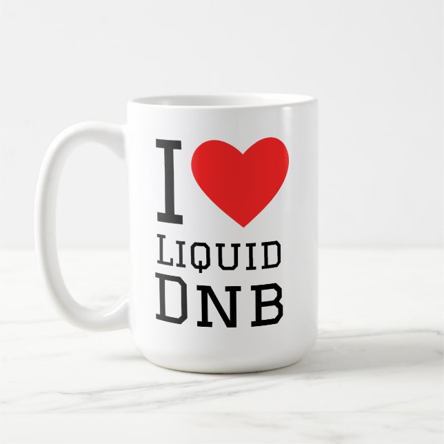 Caneca De Café Eu adoro dnb líquido (Esquerda)
