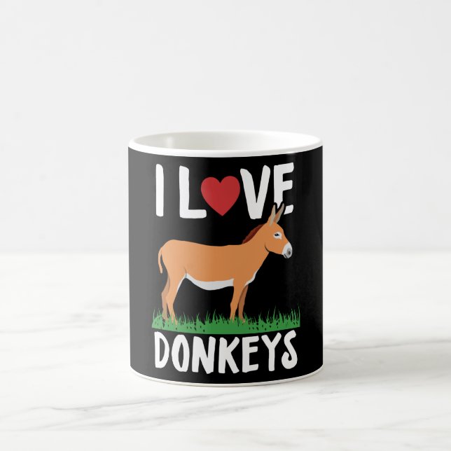 Caneca De Café Eu Adoro Donkeys | Donkey Lover Gift (Centro)