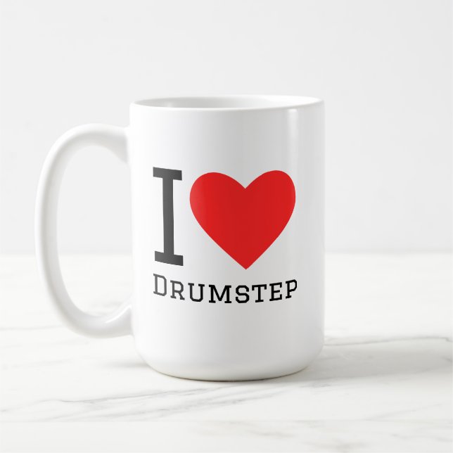Caneca De Café Eu adoro drumstep (Esquerda)
