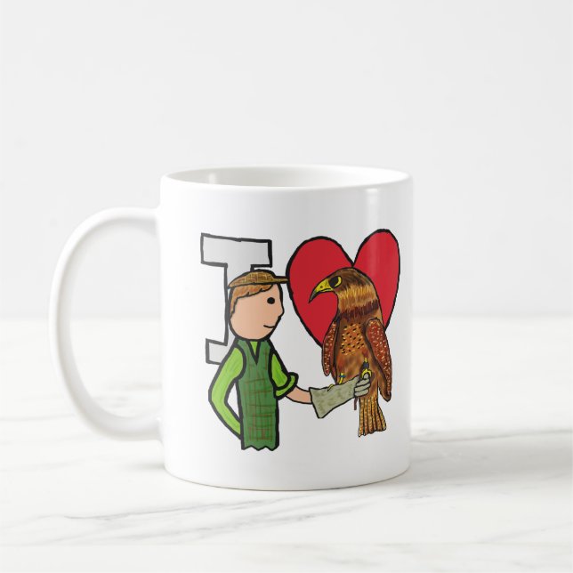 Caneca De Café Eu Adoro Falconry (Esquerda)