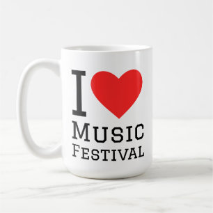 Caneca De Café Eu adoro festival de música