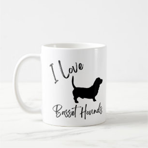 Caneca De Café Eu Adoro Hounds Basset