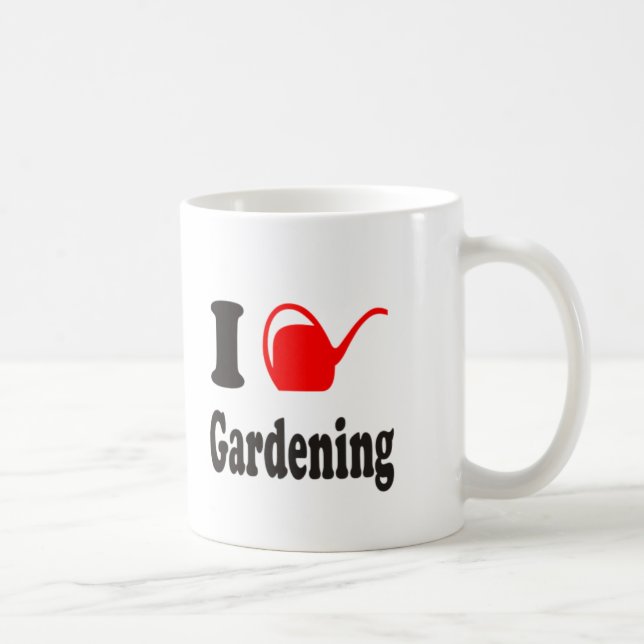 Caneca De Café Eu Adoro Jardinagem (Direita)