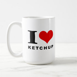 Caneca De Café Eu adoro ketchup