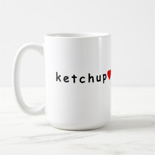 Caneca De Café Eu adoro ketchup