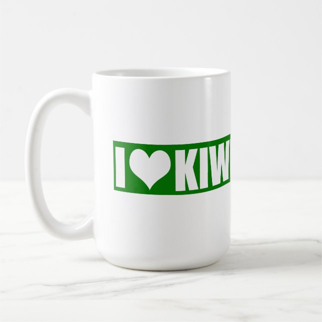 Caneca De Café Eu adoro kiwi (Esquerda)
