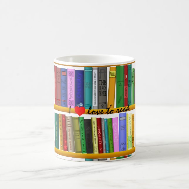 Caneca De Café Eu adoro ler livros Thunder_Cove (Centro)