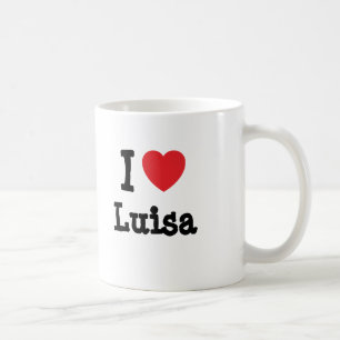 Caneca De Café Eu adoro Luisa Heart Shirt