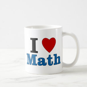 Caneca De Café Eu Adoro Matemática