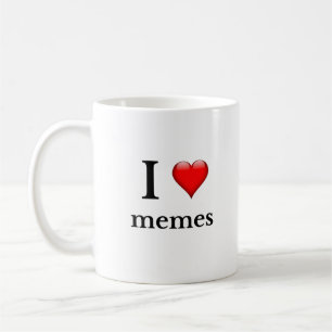 Caneca De Café Eu adoro memes