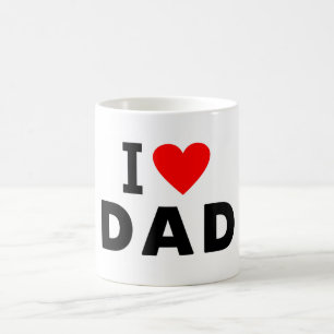 Caneca De Café eu adoro mensagem de texto do pai do coração do pa