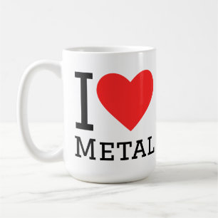 Caneca De Café Eu adoro metal