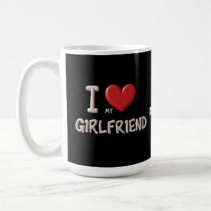 Caneca De Café Eu adoro minha maneira Namorada de mostrar afeição
