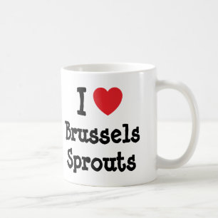 Caneca De Café Eu adoro o coração de Bruxelas Sprouts T-Shirt