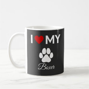 Caneca De Café Eu adoro o meu nome personalizado do cão Boxer