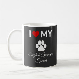 Caneca De Café Eu adoro o meu texto personalizado para o cão Spri