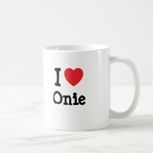 Caneca De Café Eu adoro Onie Heart Shirt (Direita)