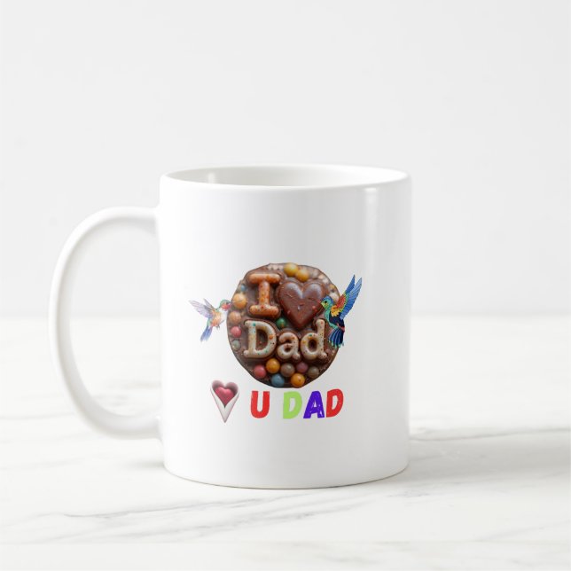 Caneca De Café Eu adoro pai Mug (Esquerda)