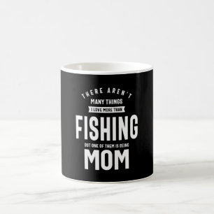 Caneca De Café Eu adoro Pesca. Eu adoro ser mãe
