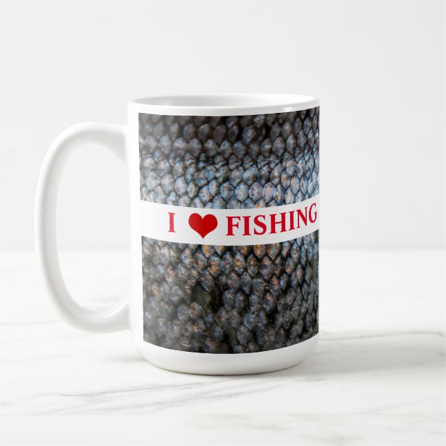 Caneca De Café Eu Adoro Pescar Truta Arco-Íris (Esquerda)