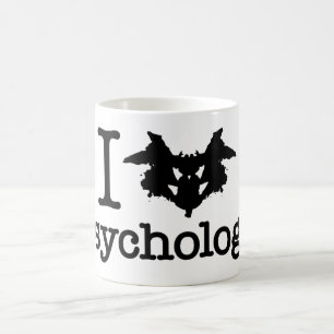 Caneca De Café Eu Adoro Psicologia (Borracha de Rorschach)