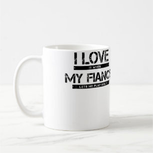 Caneca De Café Eu Adoro Quando Meu Noivo Me Deixa Jogar Golfe