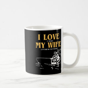 Caneca De Café Eu Adoro Quando Minha Esposa Me Deixa Ir Pescar Pi