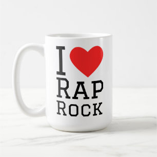 Caneca De Café Eu adoro rap rock