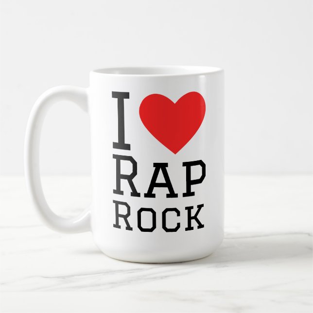Caneca De Café Eu adoro rap rock (Esquerda)