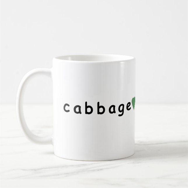 Caneca De Café Eu adoro repolho (Esquerda)