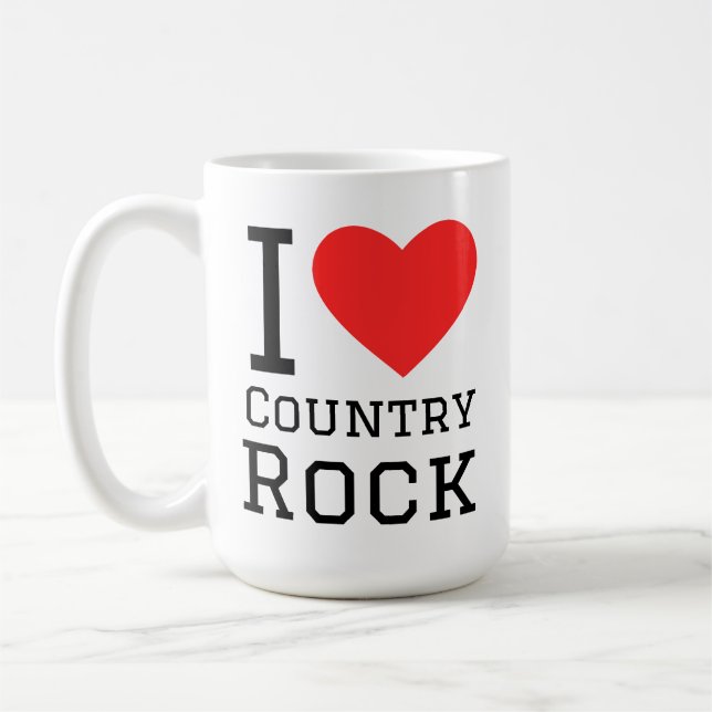 Caneca De Café Eu adoro rock country (Esquerda)
