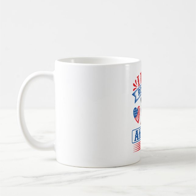Caneca De Café Eu adoro Rotty e os EUA (Esquerda)