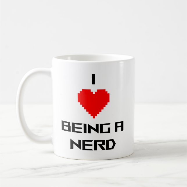 Caneca De Café Eu Adoro Ser Um Nerd (Esquerda)