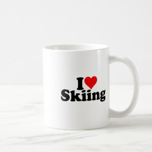 Caneca De Café Eu adoro Ski Ski Ski Snowboard