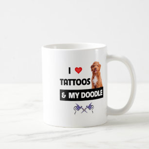 Caneca De Café Eu Adoro Tatuagens E Meu Cachorro De Ouro Tatuado