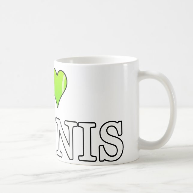 Caneca De Café Eu adoro Tênis (Direita)