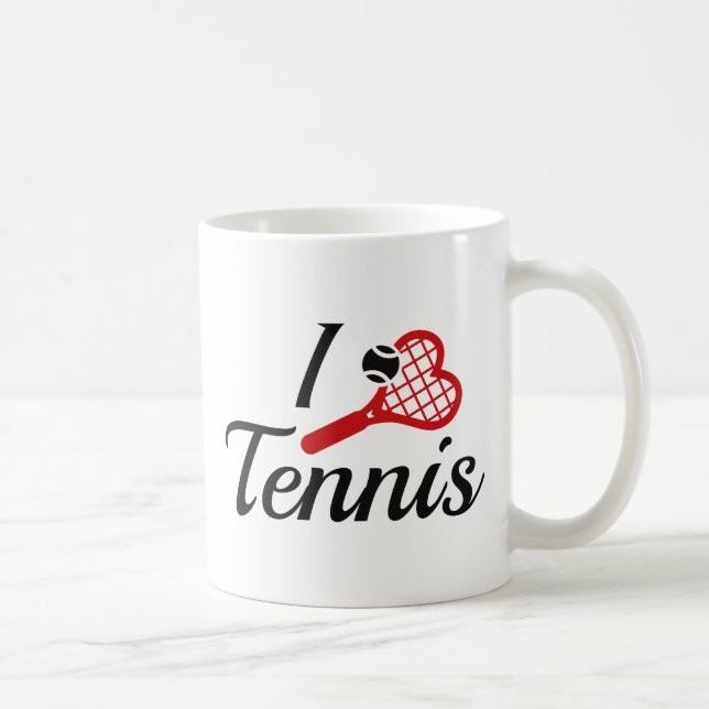 Caneca De Café Eu adoro Tênis (Direita)