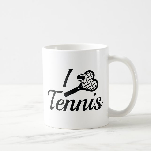 Caneca De Café Eu adoro Tênis (Direita)
