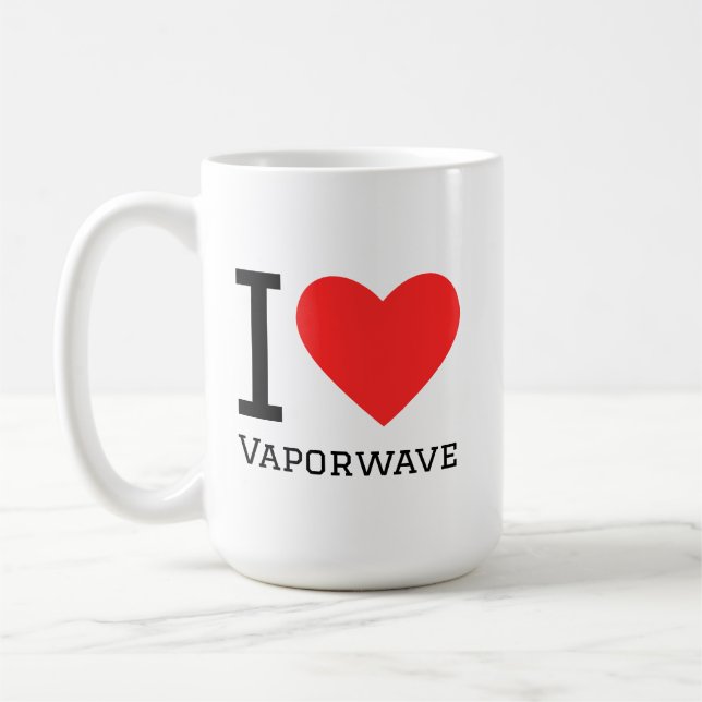 Caneca De Café Eu adoro vaporwave (Esquerda)