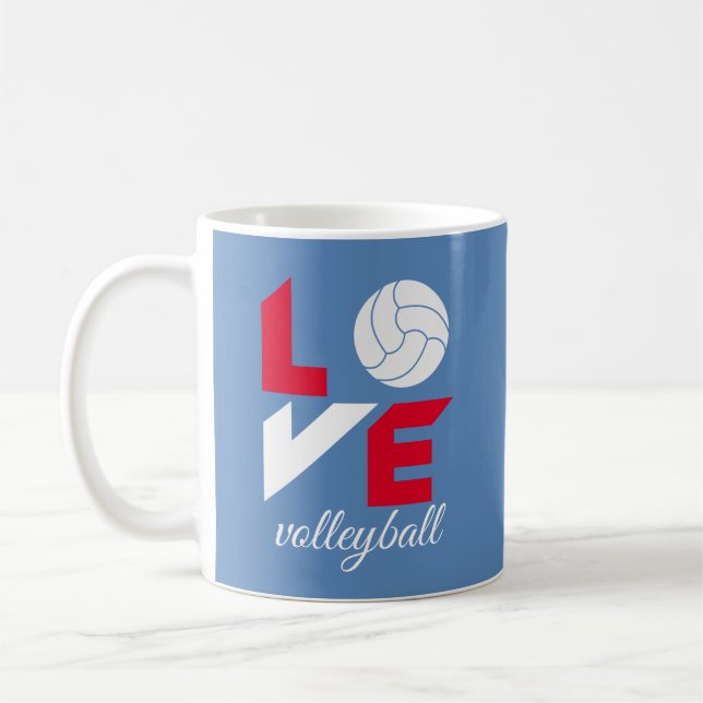 Caneca De Café Eu adoro vôlei (Esquerda)