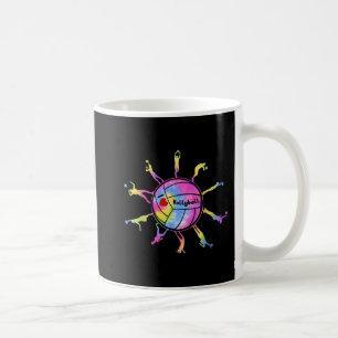 Caneca De Café Eu Adoro Voleibol Esportes Tie Dey Ventiladores De