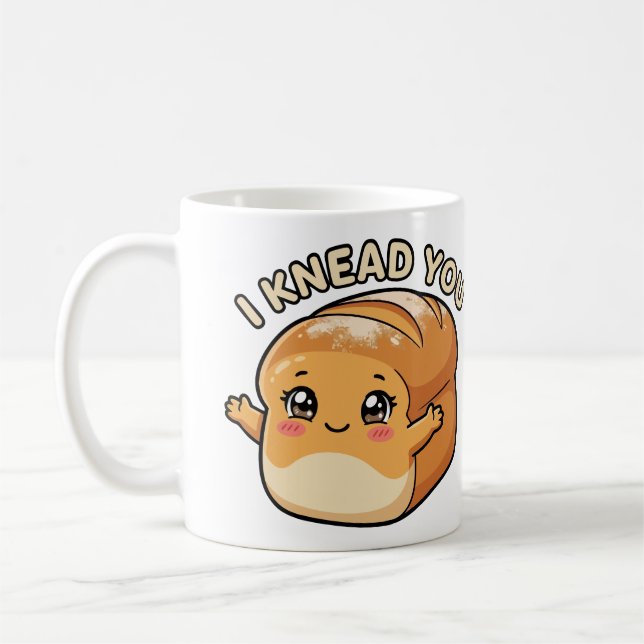 Caneca De Café Eu Amasso Você— Pão Kawaii (Esquerda)