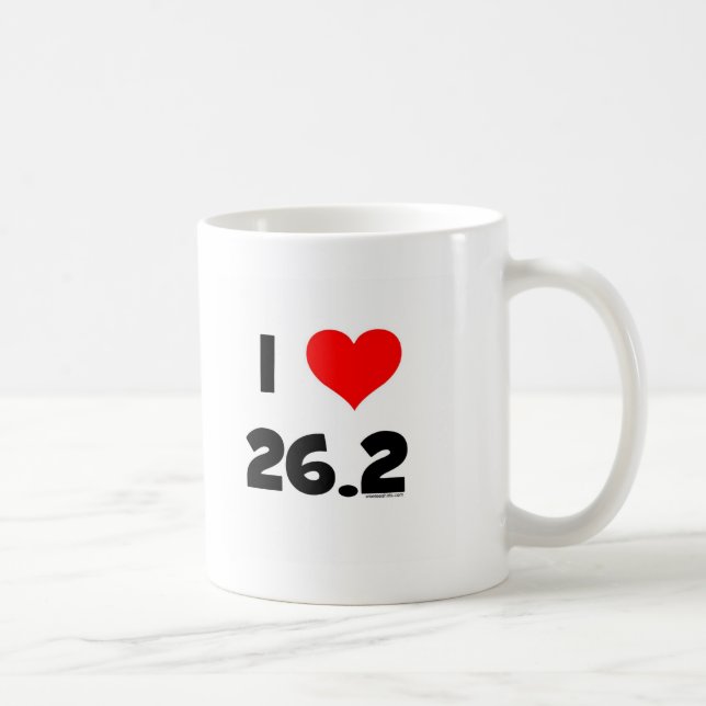 Caneca De Café Eu amo 26,2 (Direita)