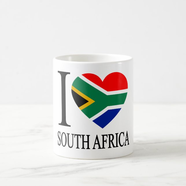 Caneca De Café Eu amo a África do Sul (Centro)