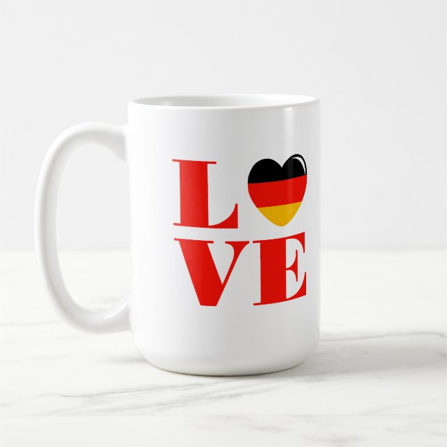 Caneca De Café Eu amo a Alemanha (Esquerda)