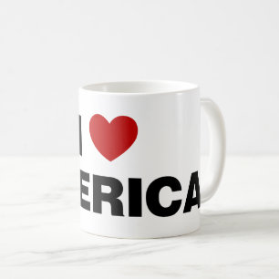 Caneca De Café Eu amo a América