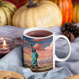 Caneca De Café Eu amo a América 34 Mug